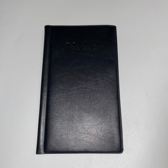 Unbranded Other - Black Leather Name Card Book 4.5" x 7.5"